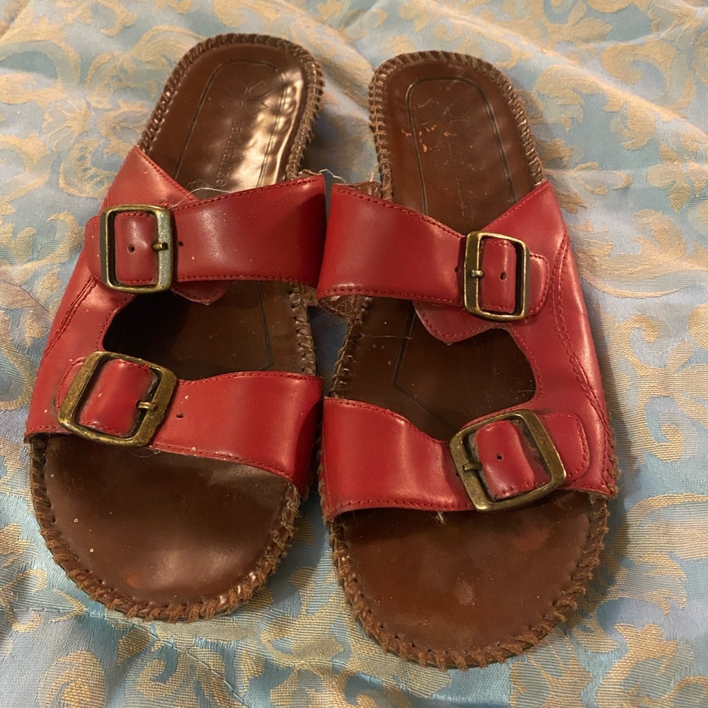 Naturalizer sandals red 10